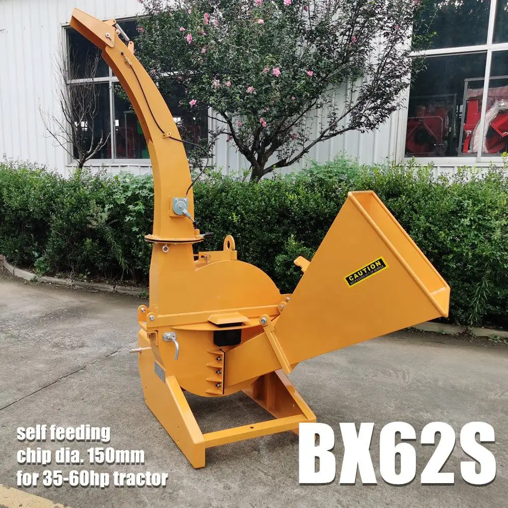 Self Feeding Wood Chipper, Tractor PTO Hydraulic Infeed Wood Chipper