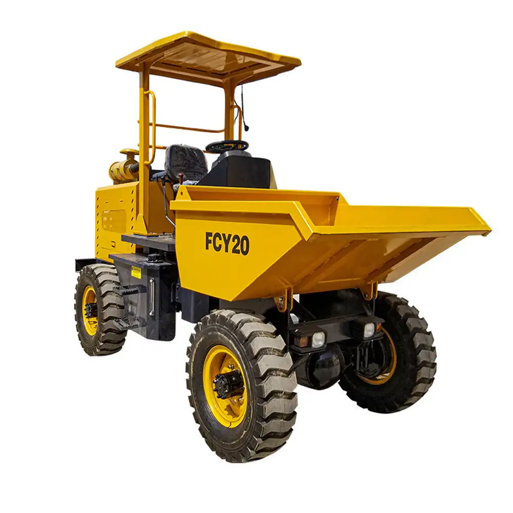 FCY Site Dumper, Compact Hydraulic Tipping Truck Site Dumper with Wheel Loader