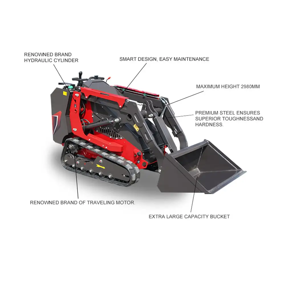 Mini Skid Steer Loader, Crawler Loader, Compact Track Loader Machine CE EPA Diesel Engine