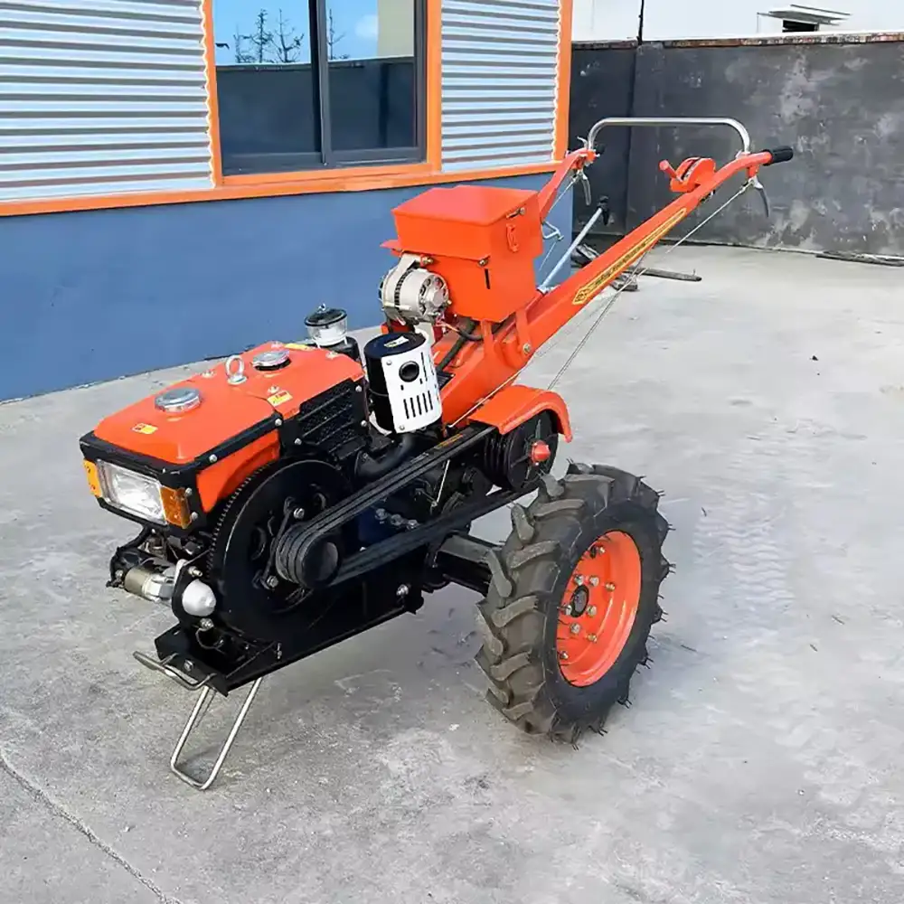 Orange Color Walking Tractor, 8 HP, 10 HP, 12 HP with Electric Start