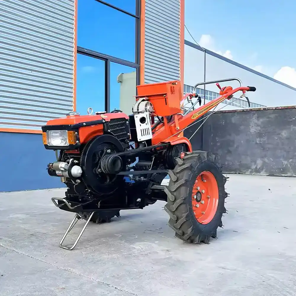 Orange Walking Tractor
