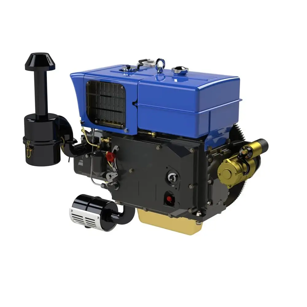 Single Cylinder Diesel Engine for Power Tiller, Walking Tractor, Water-Cooled with Fan