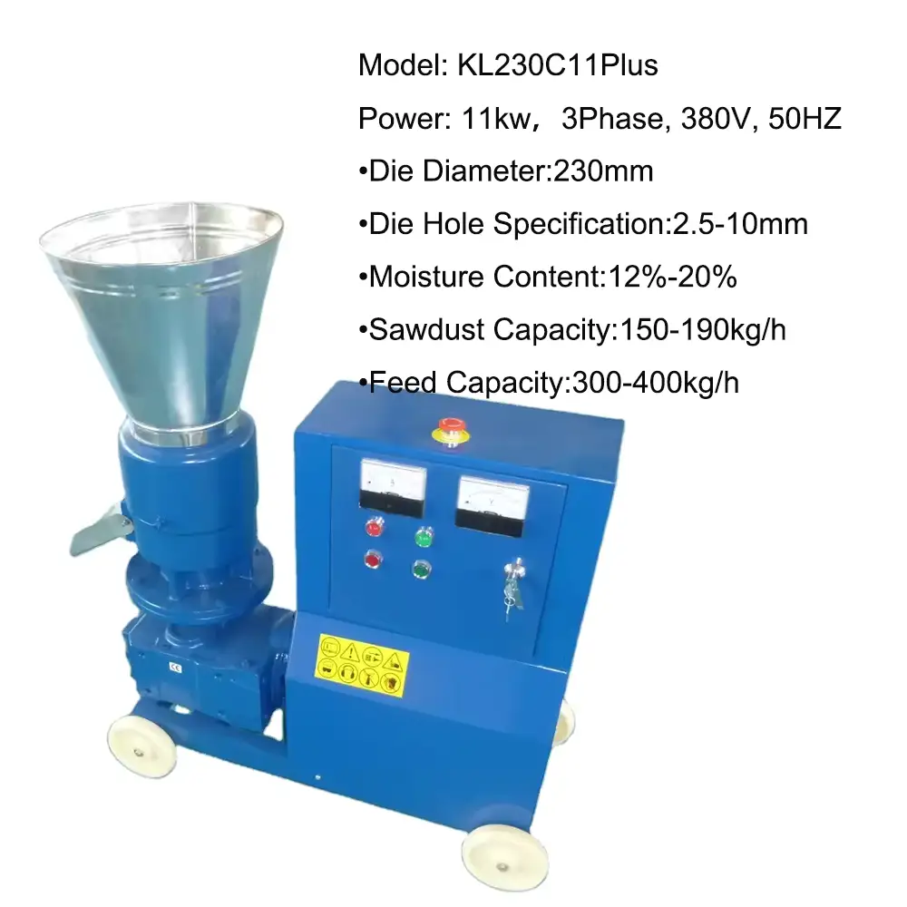 Update Electric Motor Feed Pellet Machine, Multipurpose Flat Die Animal Feed Pellet Mill