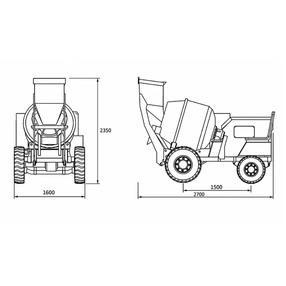 Hydraulic Concrete Mixer