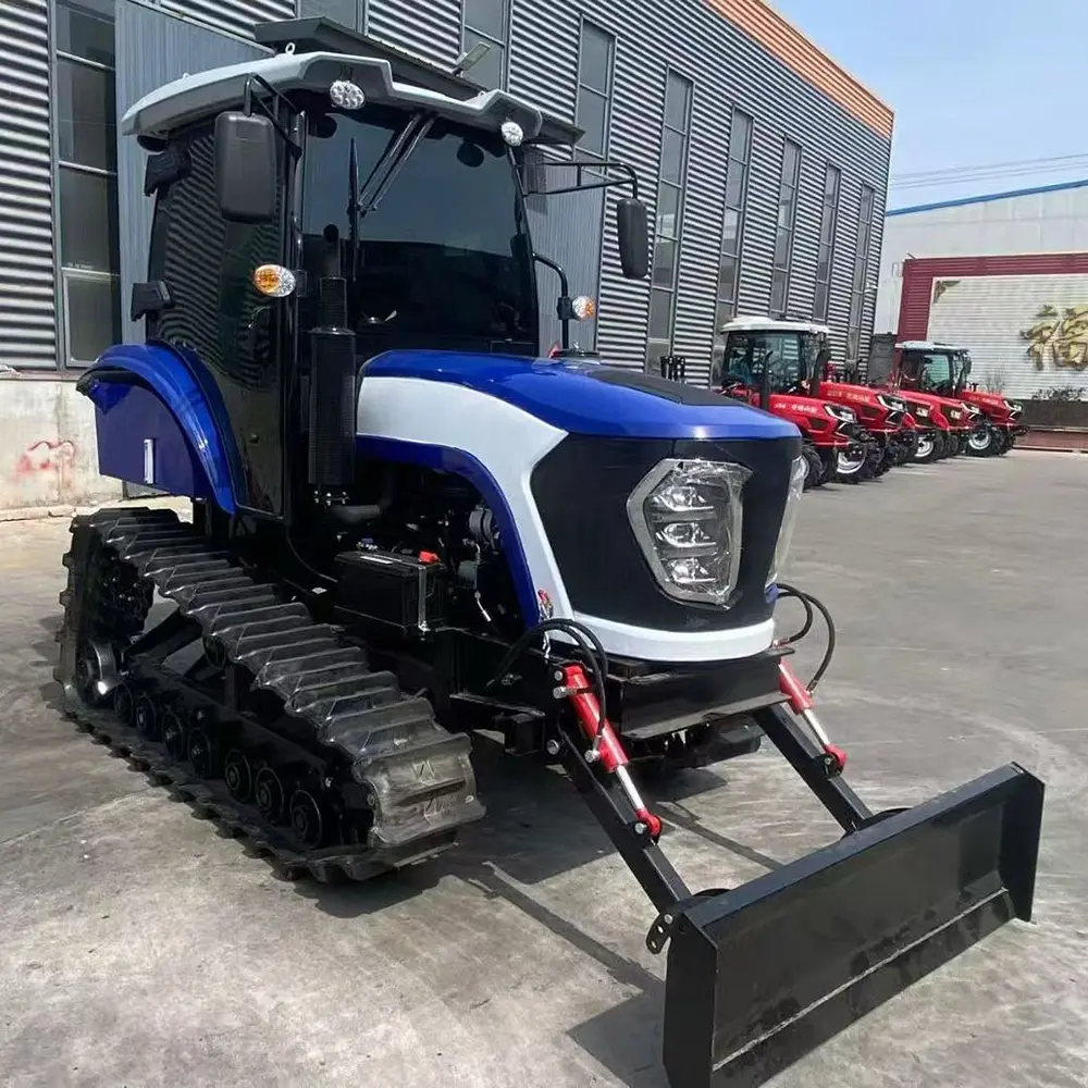 Crawler Tractor With Front Bulldozer