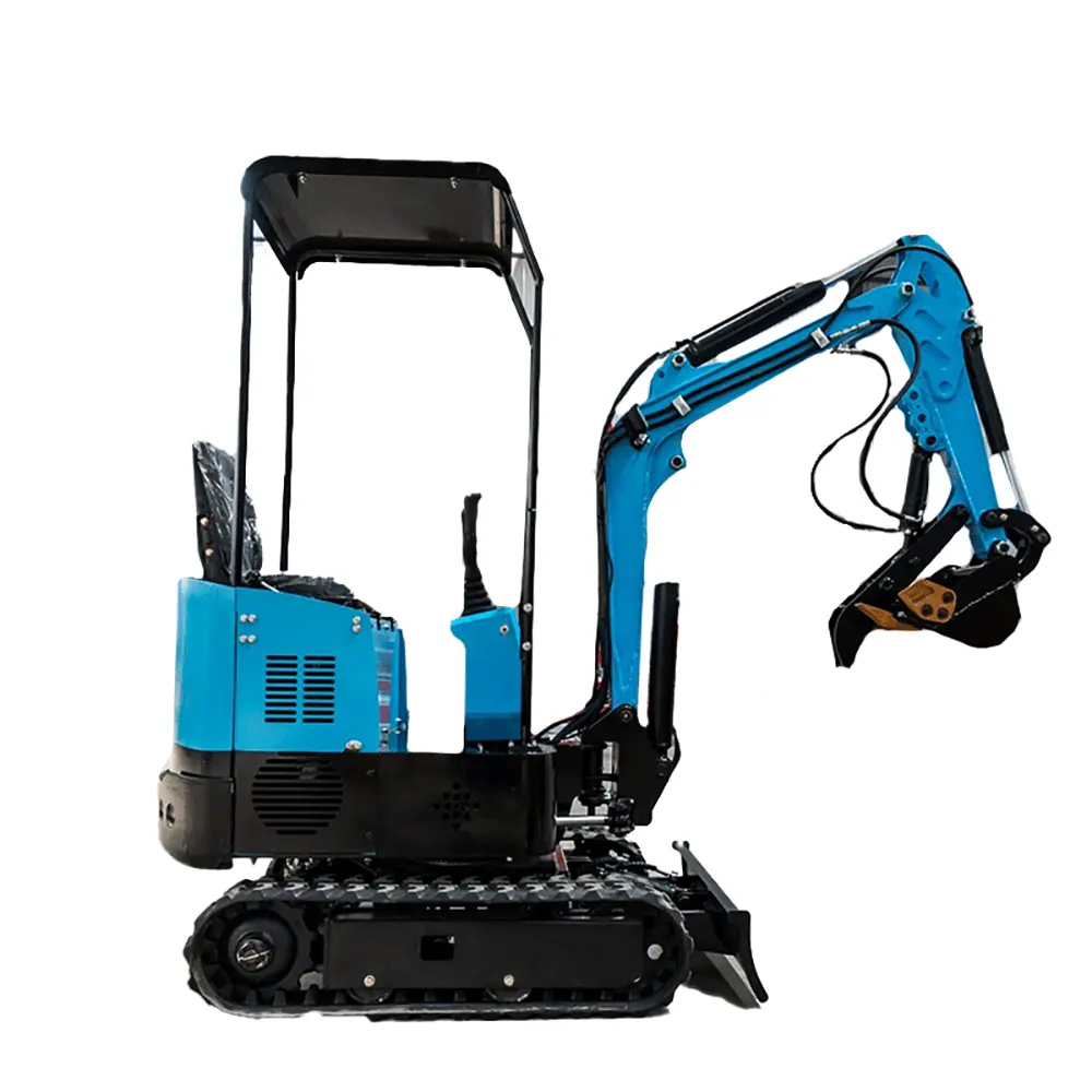 1 Ton Mini Excavator CE Certified Hydraulic Crawler Digger for Garden, Farm & Home Use