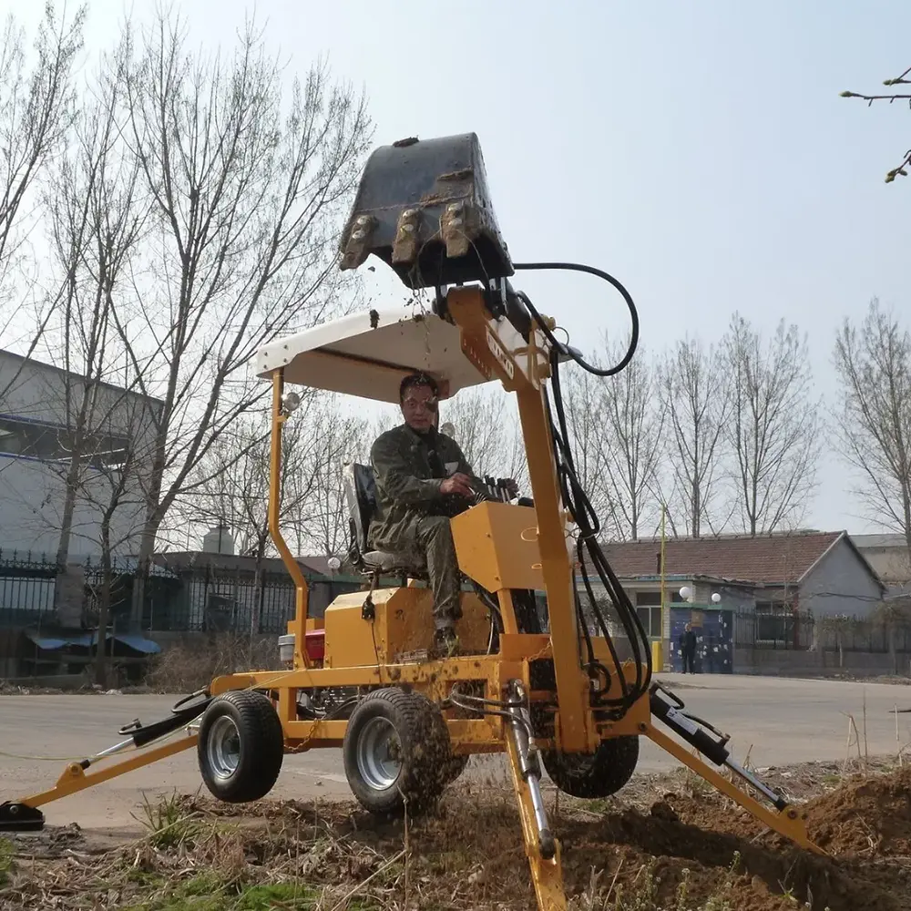 4 Wheel Backhoe Tractor with Sunshade
