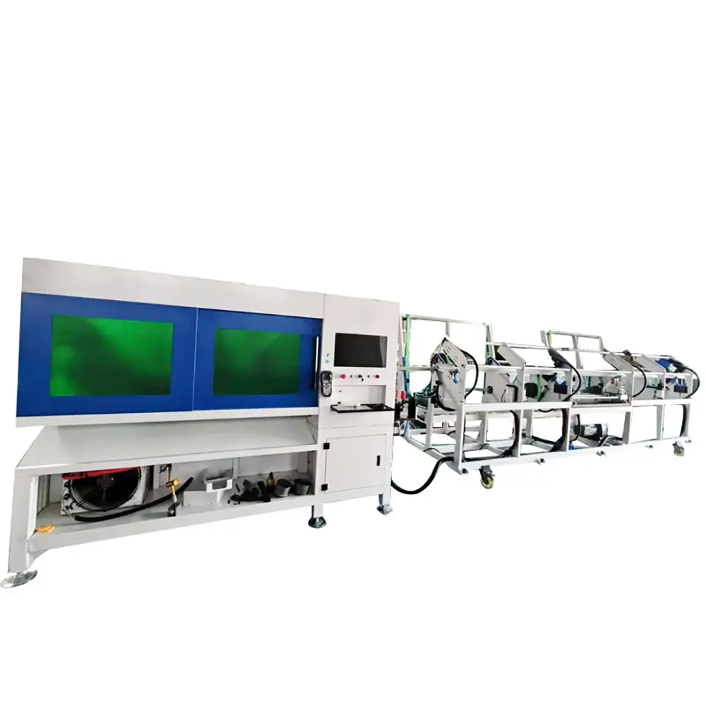 6 Meters Automatic Metal Tube Laser Cutter Stainless Steel Pipe Cutting Machines Loading Racks CNC Control