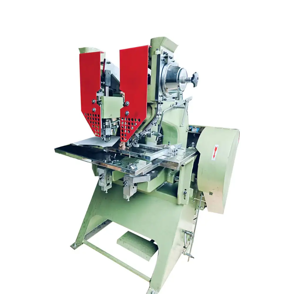 Automatic Double Head Twin Eyelet Rivets Clipboard File Folder Riveting Machine