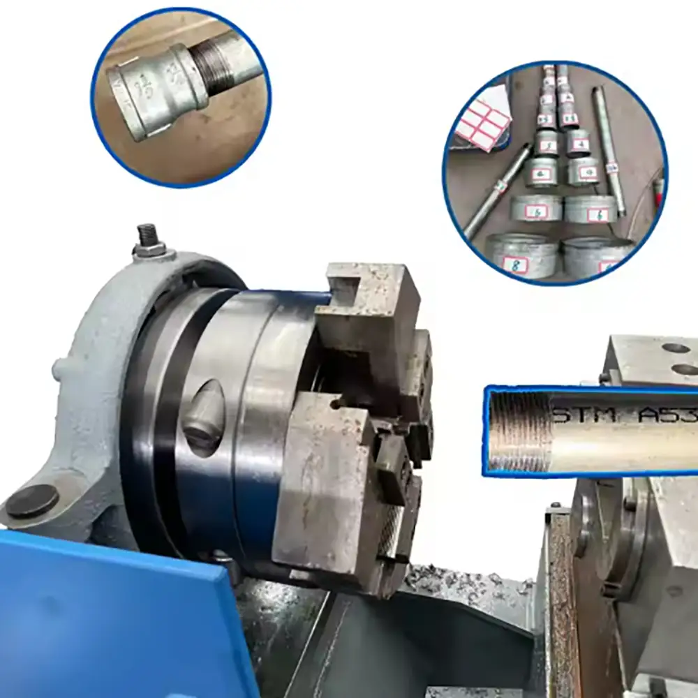 Automatic Metal Pipes and Tubes End Thread Wire Drawing Machine Fire Pipe Screw Threads Making Machine