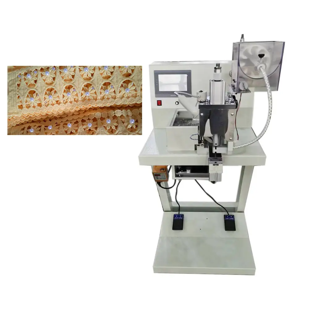 Automatic Pearl Attaching Beading Machines Pearl Setting Machine