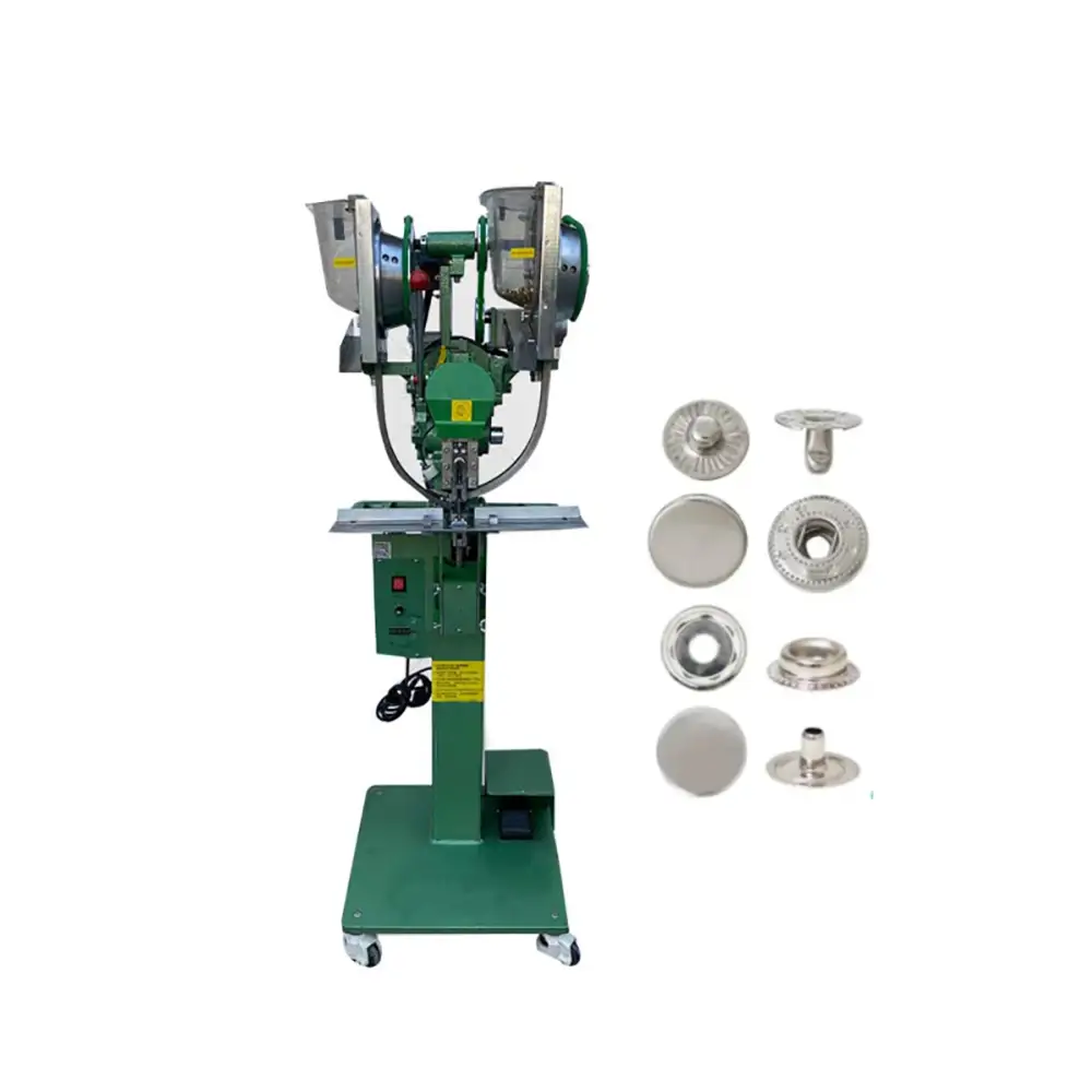 Automatic Snap Button Riveting Machine Manufacturer Customized Metal Plastic Snap Button Attaching Machine