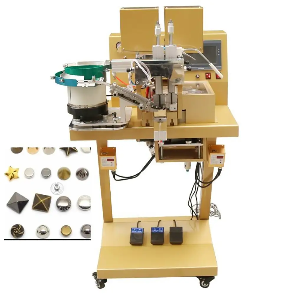 Automatic Snap Metal Shoes Rivet and Jeans Rivet Button Making and Assembly Assembling Machine