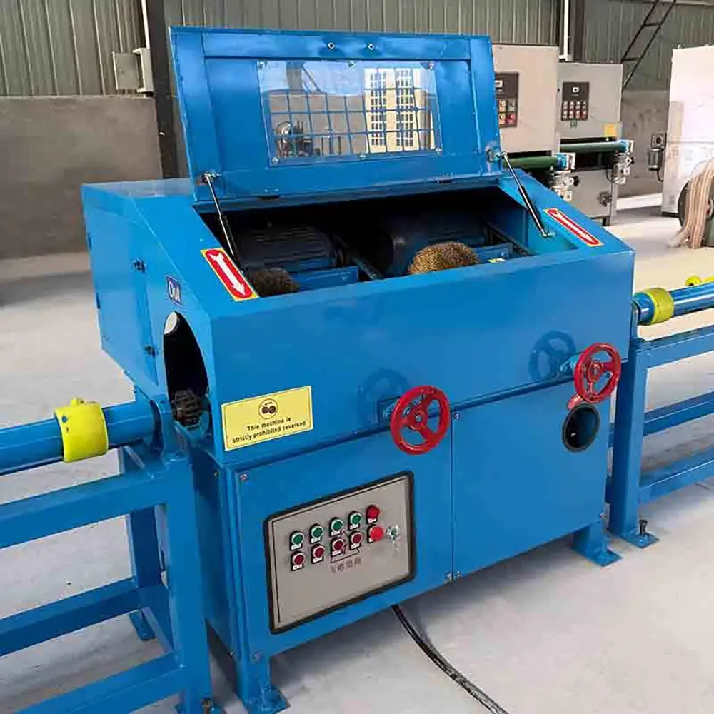 Automatic Two Station Metal Pipe Polisher Stainless Steel Tube Cylindrical Grinding Machine Motor Engine Core