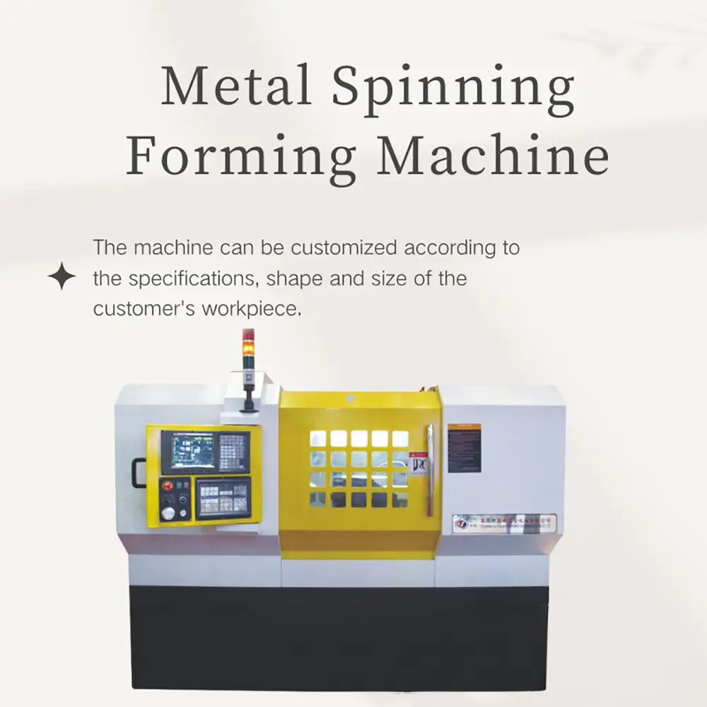 CNC Metal Spinning Machine, Customizable for Barrel, Cone, Flare, Bullet, Parabolic Shapes