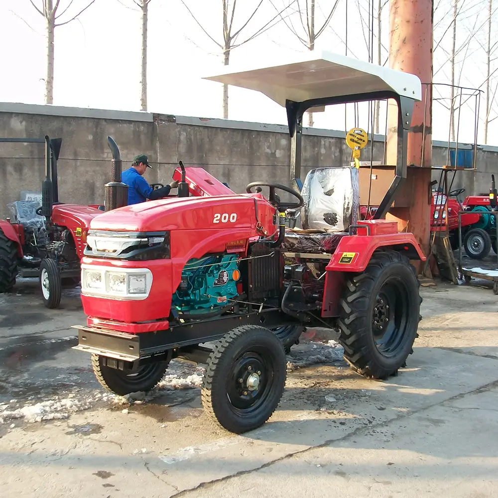 Compact Tractor with Sunshade One Cylinder Diesel Engine Belt Drive