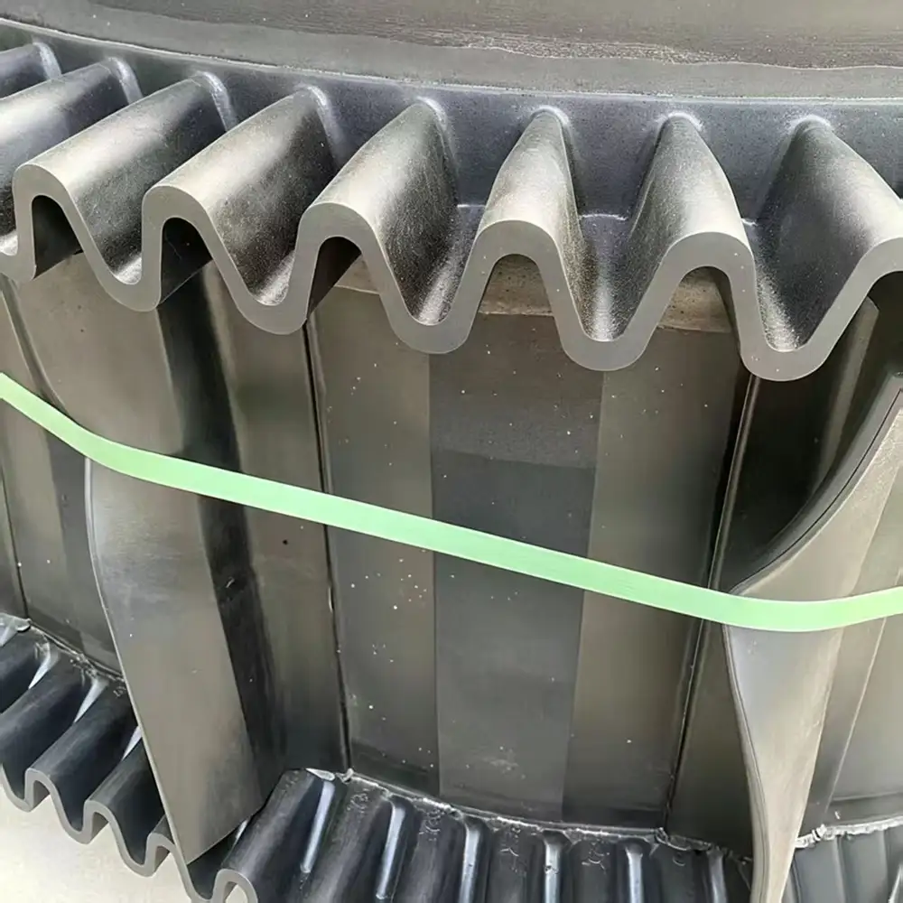 Steep Incline Corrugated Sidewall Conveyor Belt