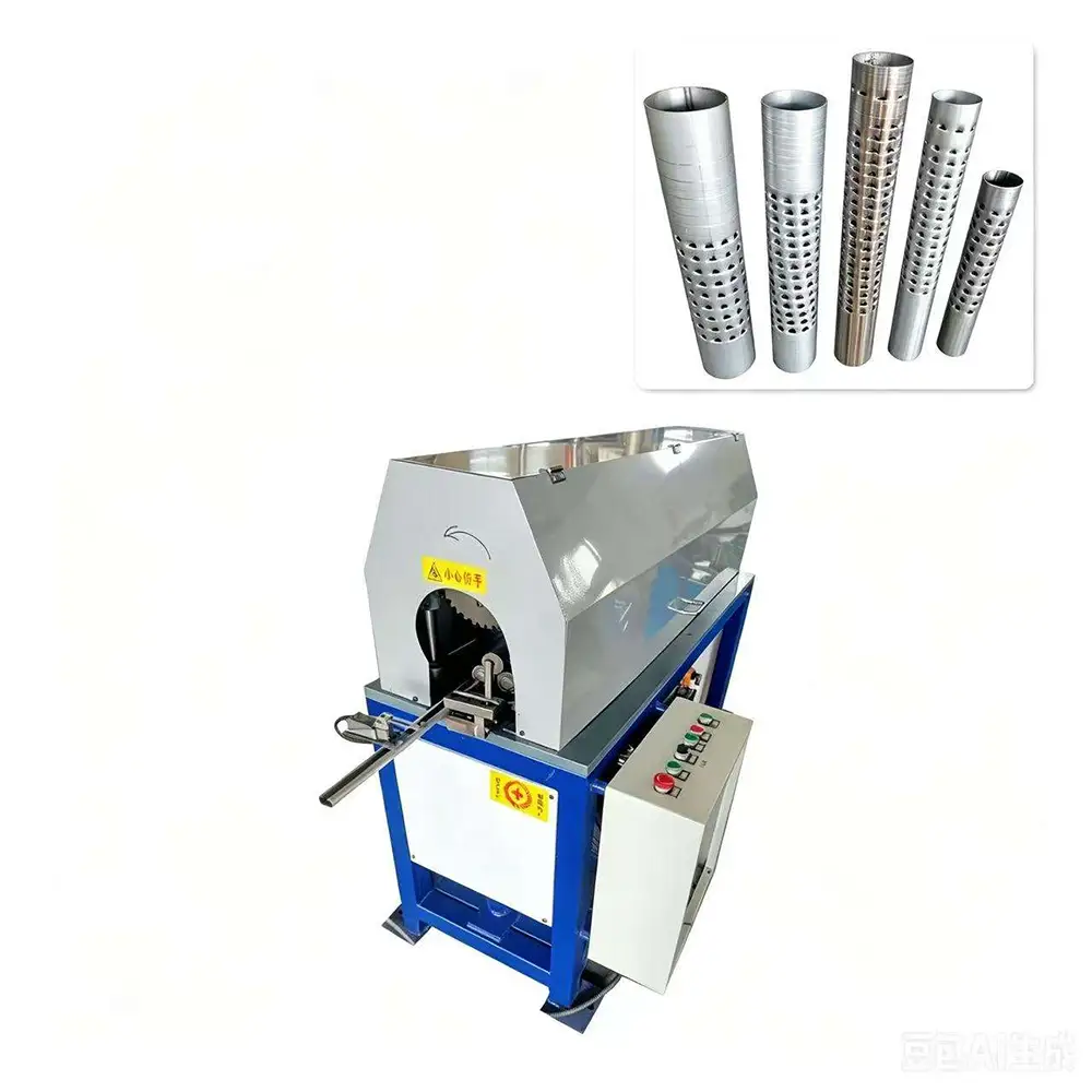 Exhaust Muffler Tube Round Hole Stainless Steel Hydraulic Pipe Punching Machine