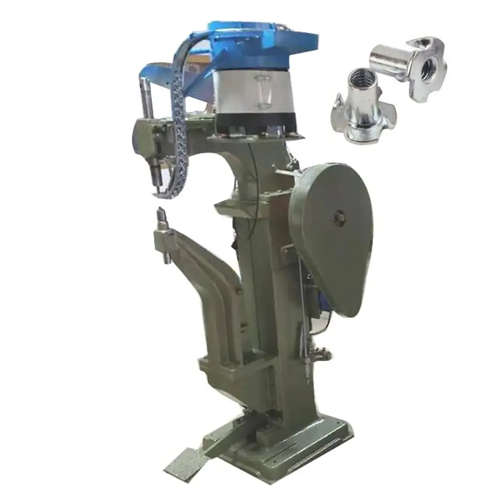 Furniture Hit Nut Riveter T Nut Four Claw Automatic Feeding Riveting Machine for Furniture Claw T-Nut