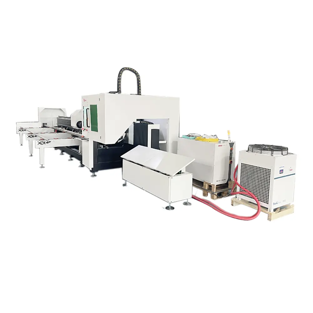 Heavy Type 120 170 240 Mm Pushing Materials Dual Chuck Tube Laser Cutting Machine