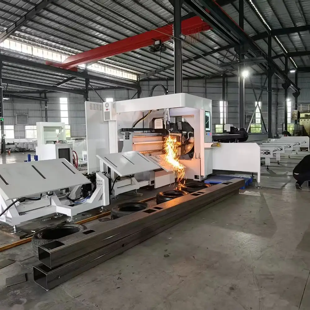 High Performance 360mm Double Chuck Fiber Laser Tube Cutting Machine, 12m Large Scale CNC Metal Pipe Cutter