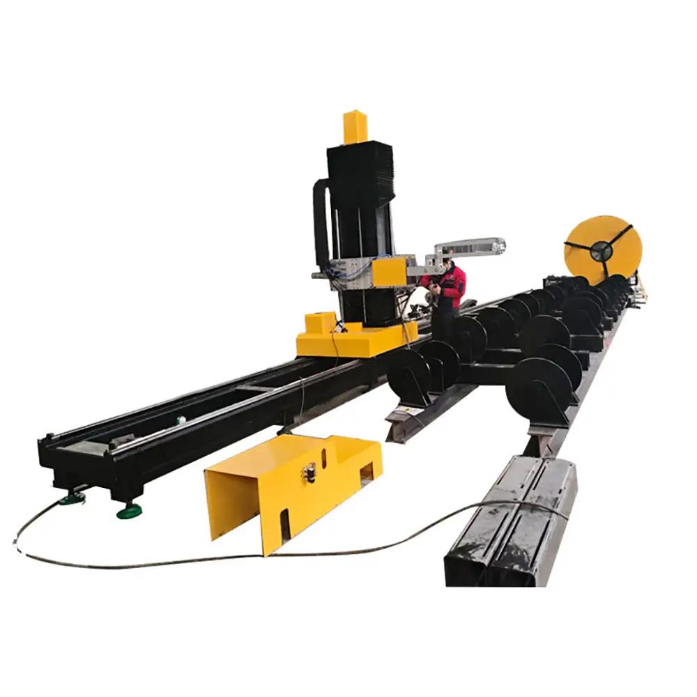 Large Pipes 800mm 1200mm Diameter Plasma Cutter CNC Roller Bed Plasma Pipe Tube Cutting and Beveling Machine