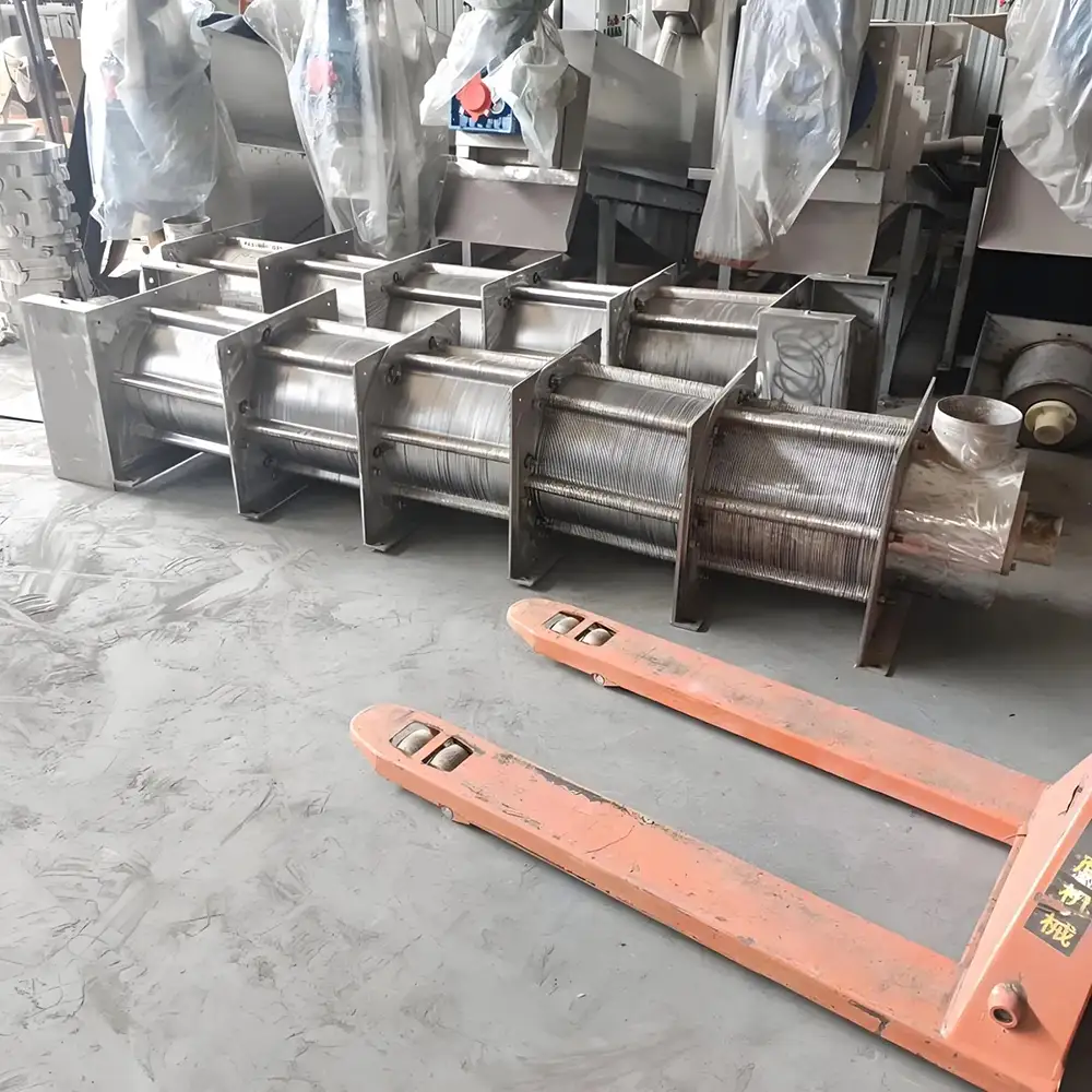 Low Noise Oil Sludge Yeast Slurry Screw Press Dewatering Machine