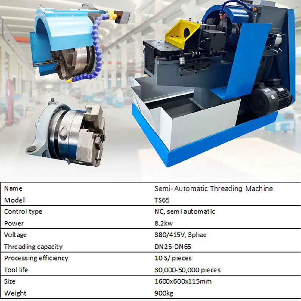 Short Steel Pipe Threading Machine
