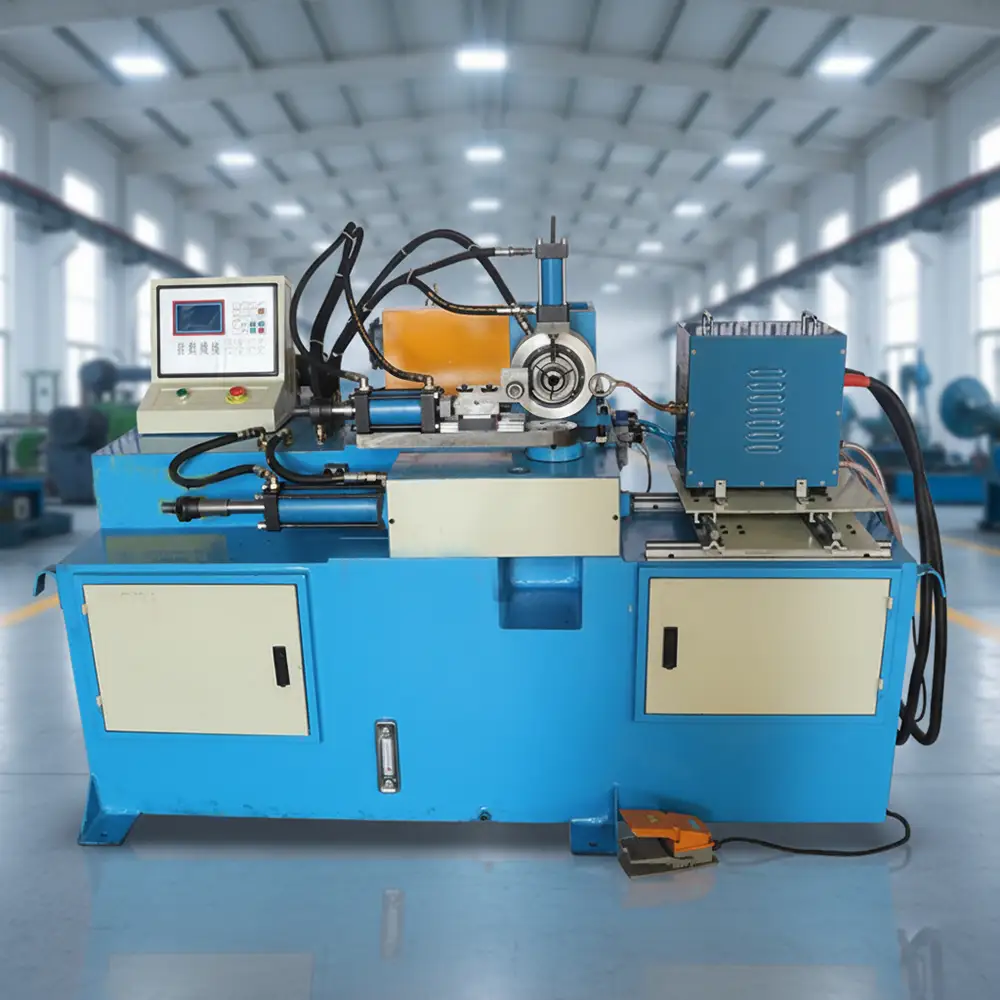Metal Tube End Sealing Machine with Pneumatic Feeding and Hydraulic Oil Circuit for Steel Aluminum Pipe End Forming