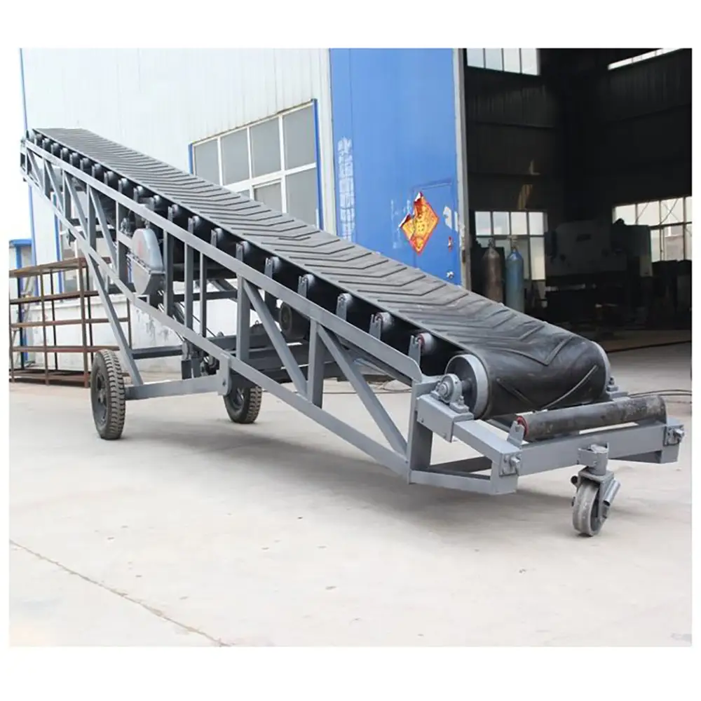 Portable Rubber Belt Conveyor for Crushed Stone