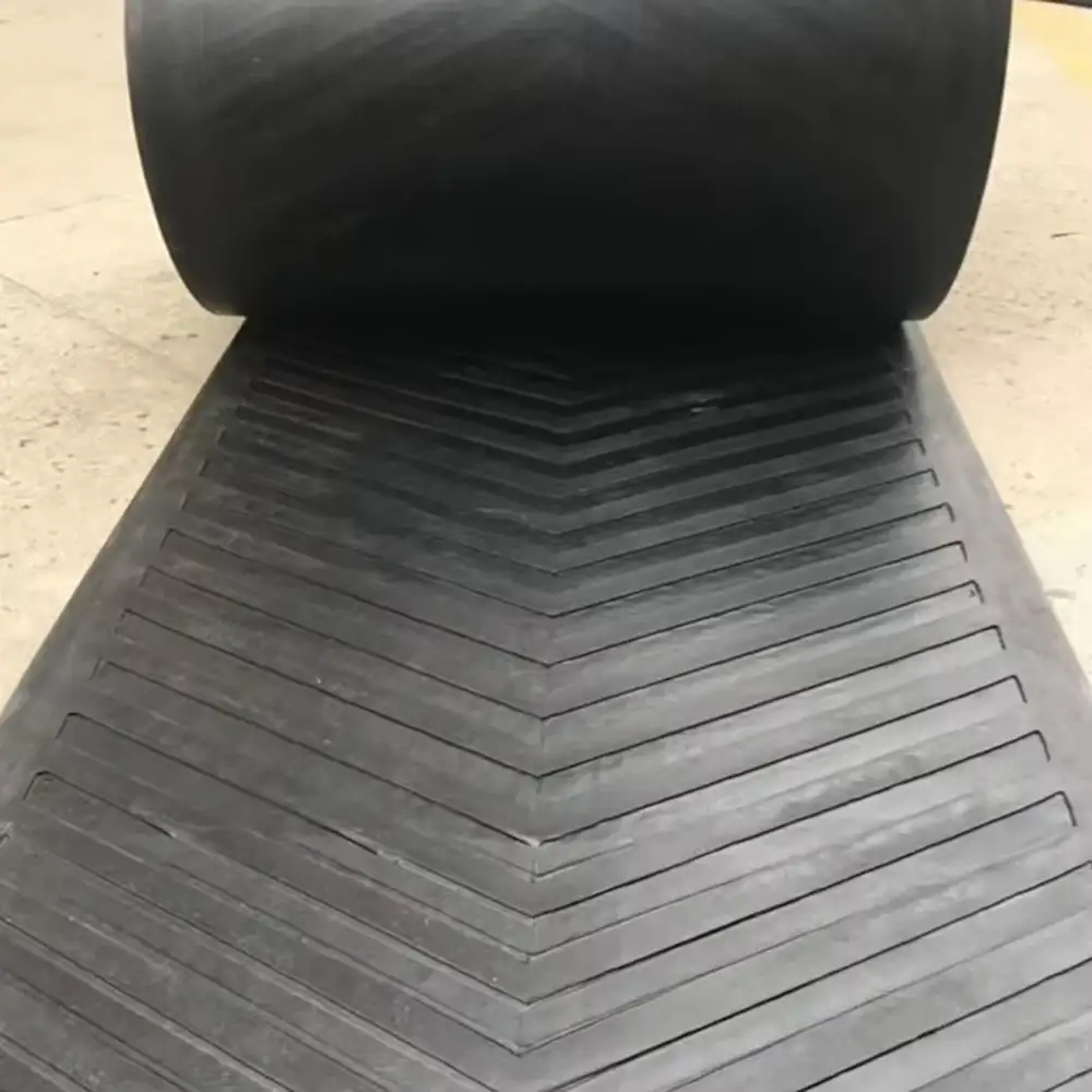 Chevron Rubber Conveyor Belt For Aggregate