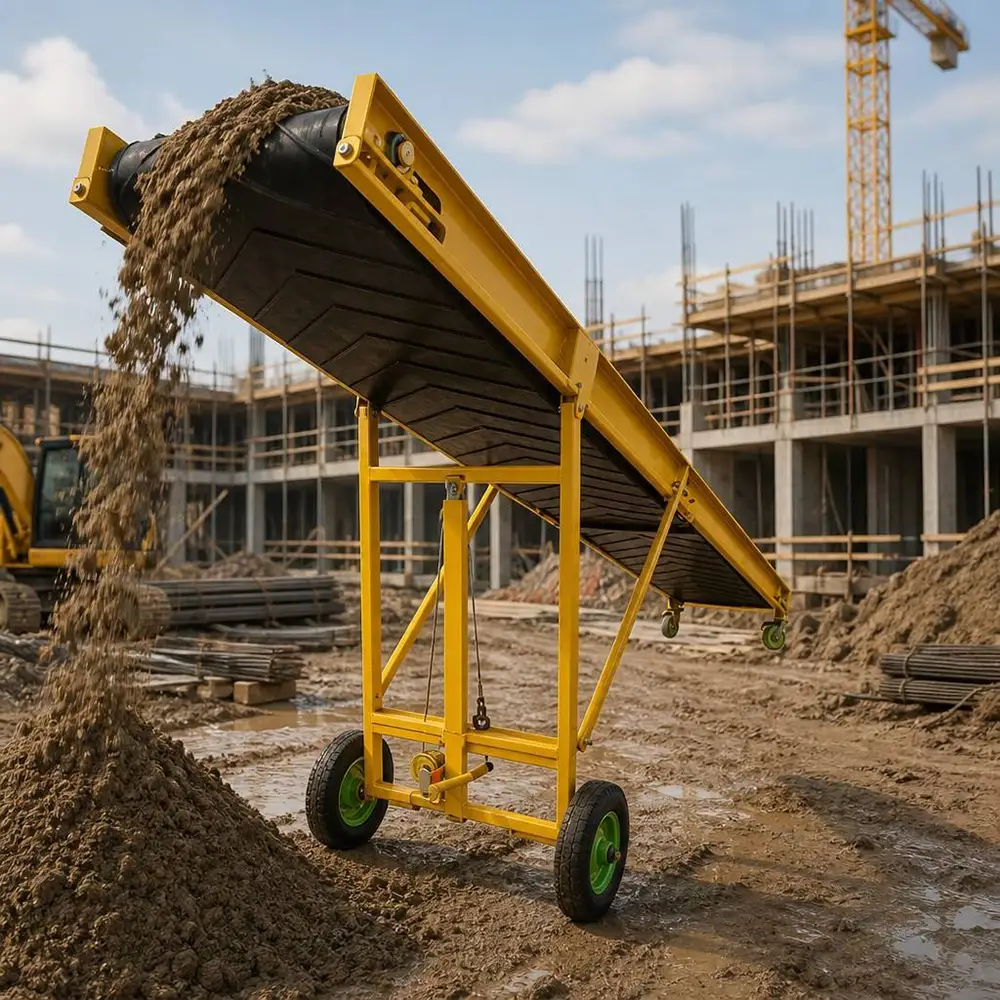 Mobile Rubber Belt Conveyor for Bulk Material Transportation