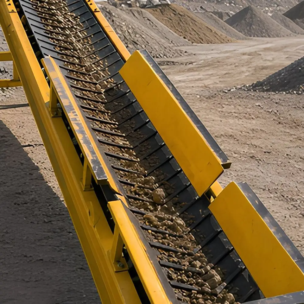 Industrial Portable Conveyor with Heavy Duty Rubber Belt