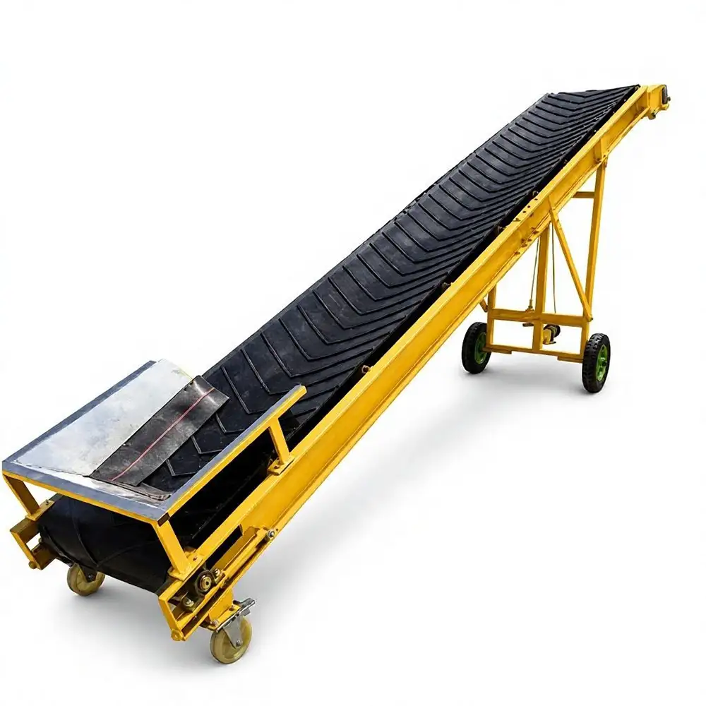 Portable Rubber Conveyor for Sand and Aggregate Transport