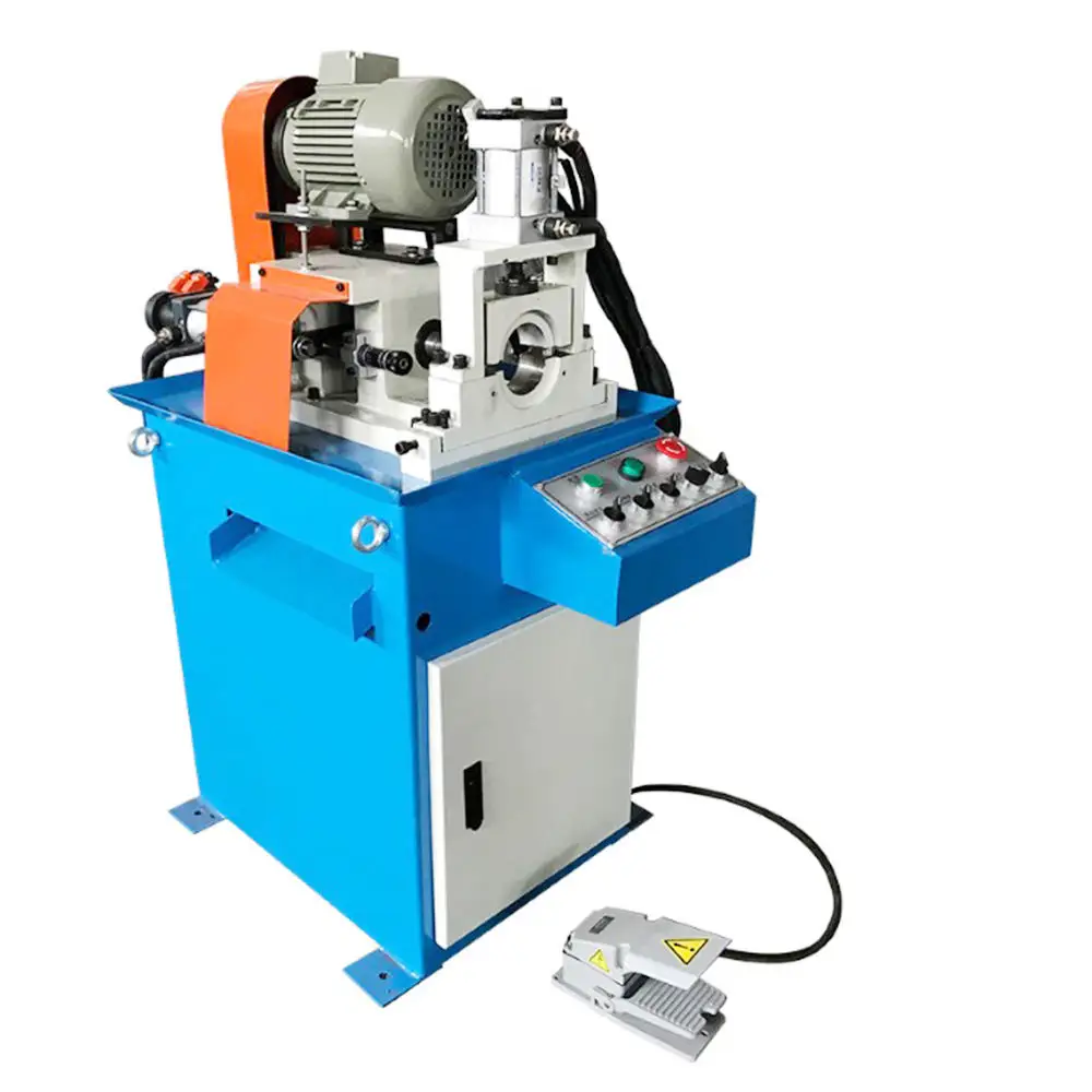 Precision Stainless Steel Metal Pipe bar Material Pneumatic Single Head Chamfering Machine