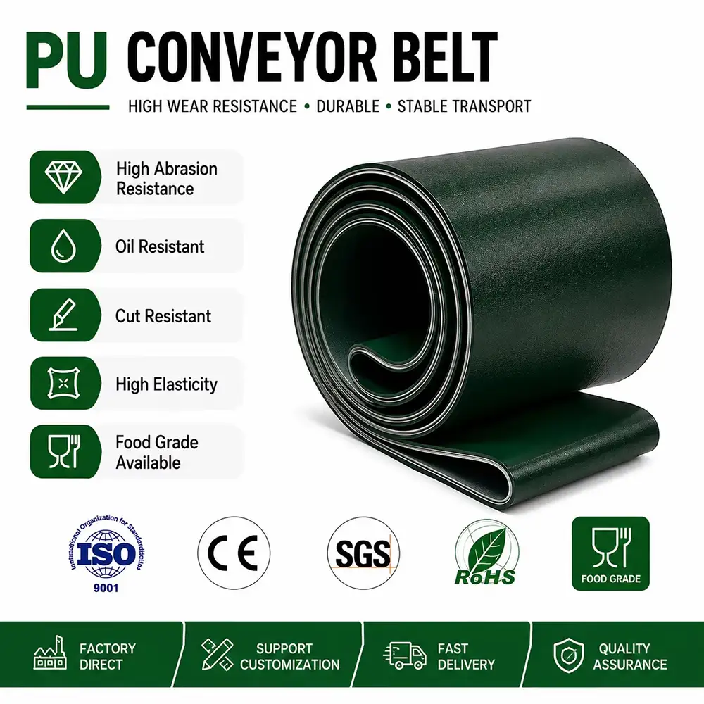Polyurethane Conveyor Belting With Polyester Reinforcement