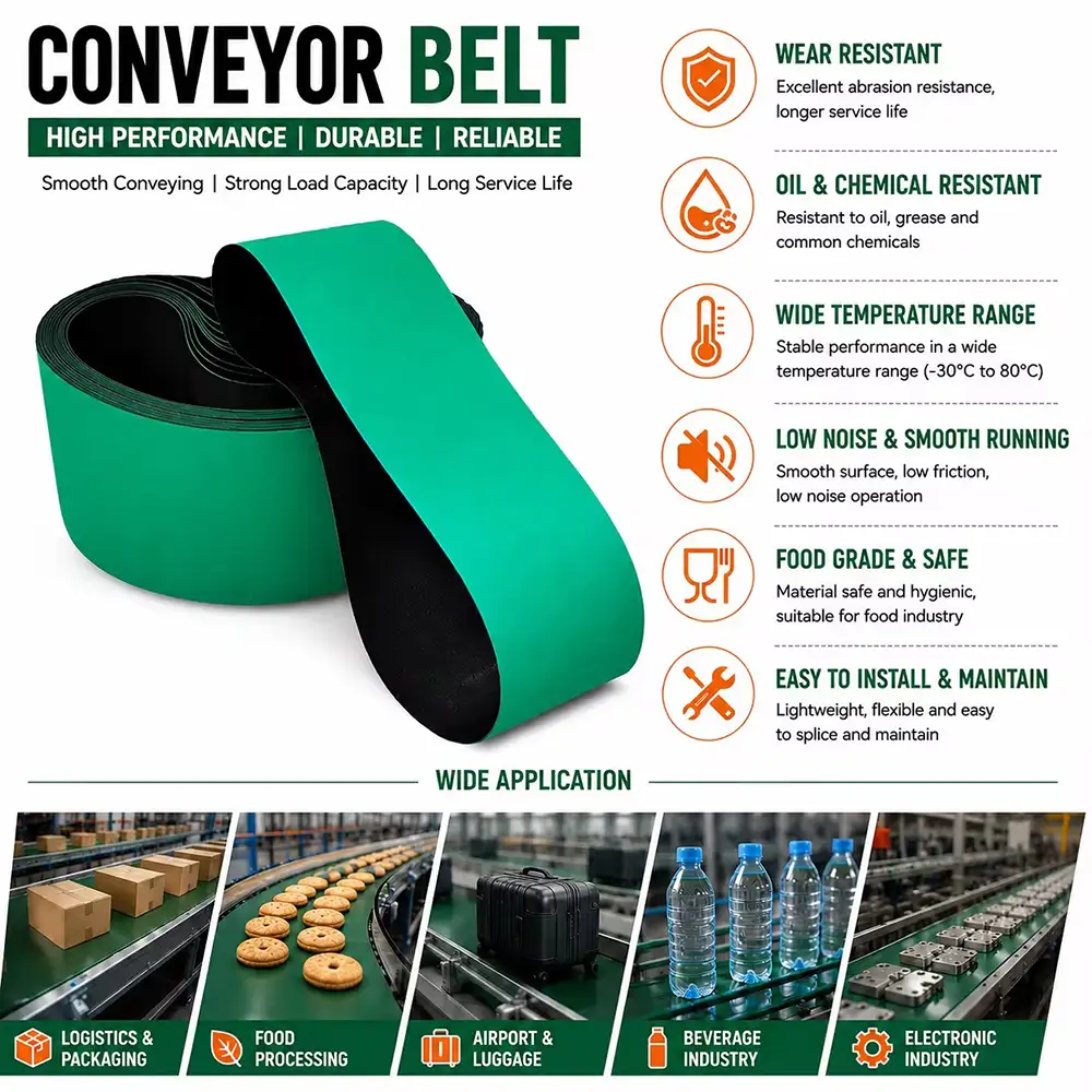 Chevron Conveyor Belt For Bulk Material Handling