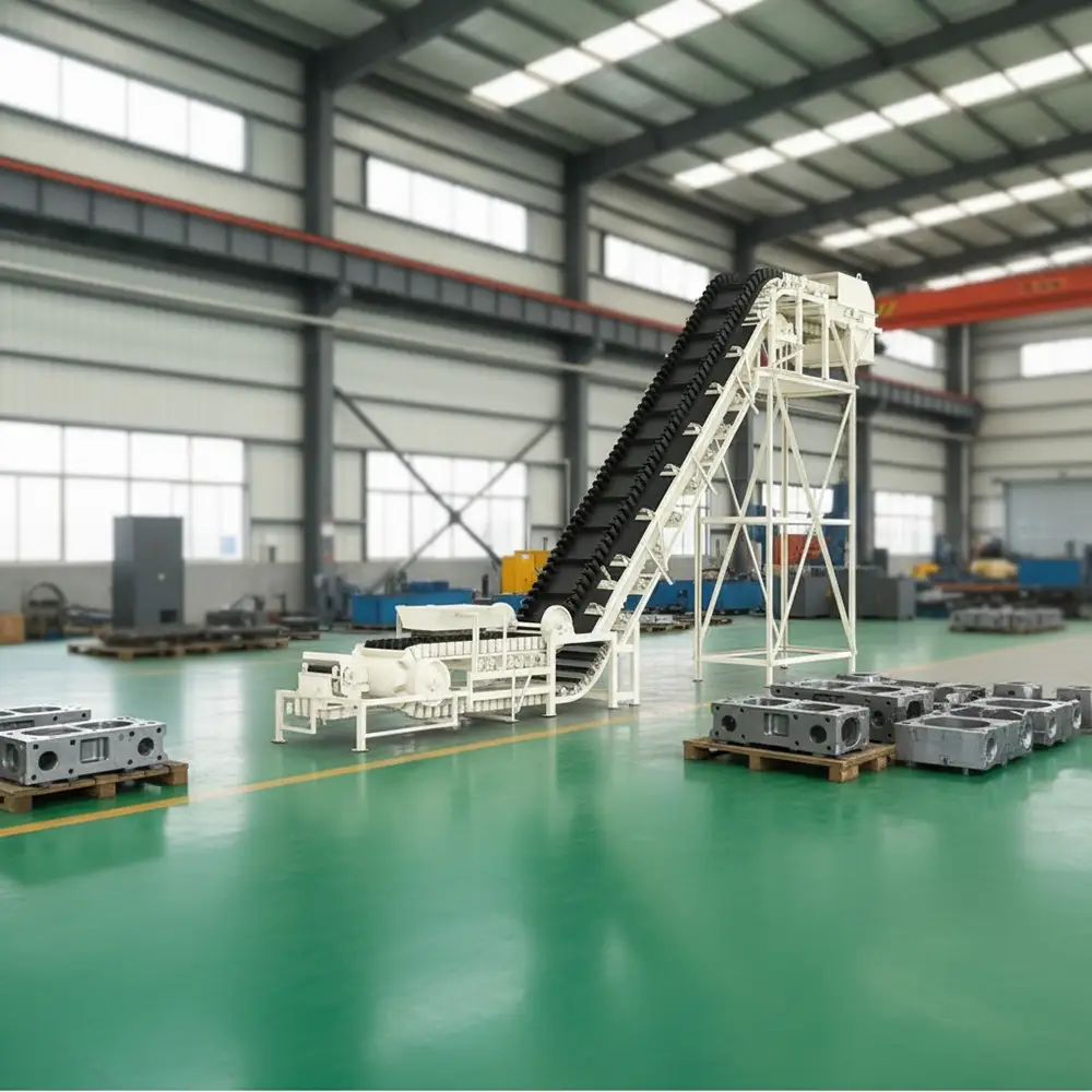 Rubber Steep Incline Conveyor