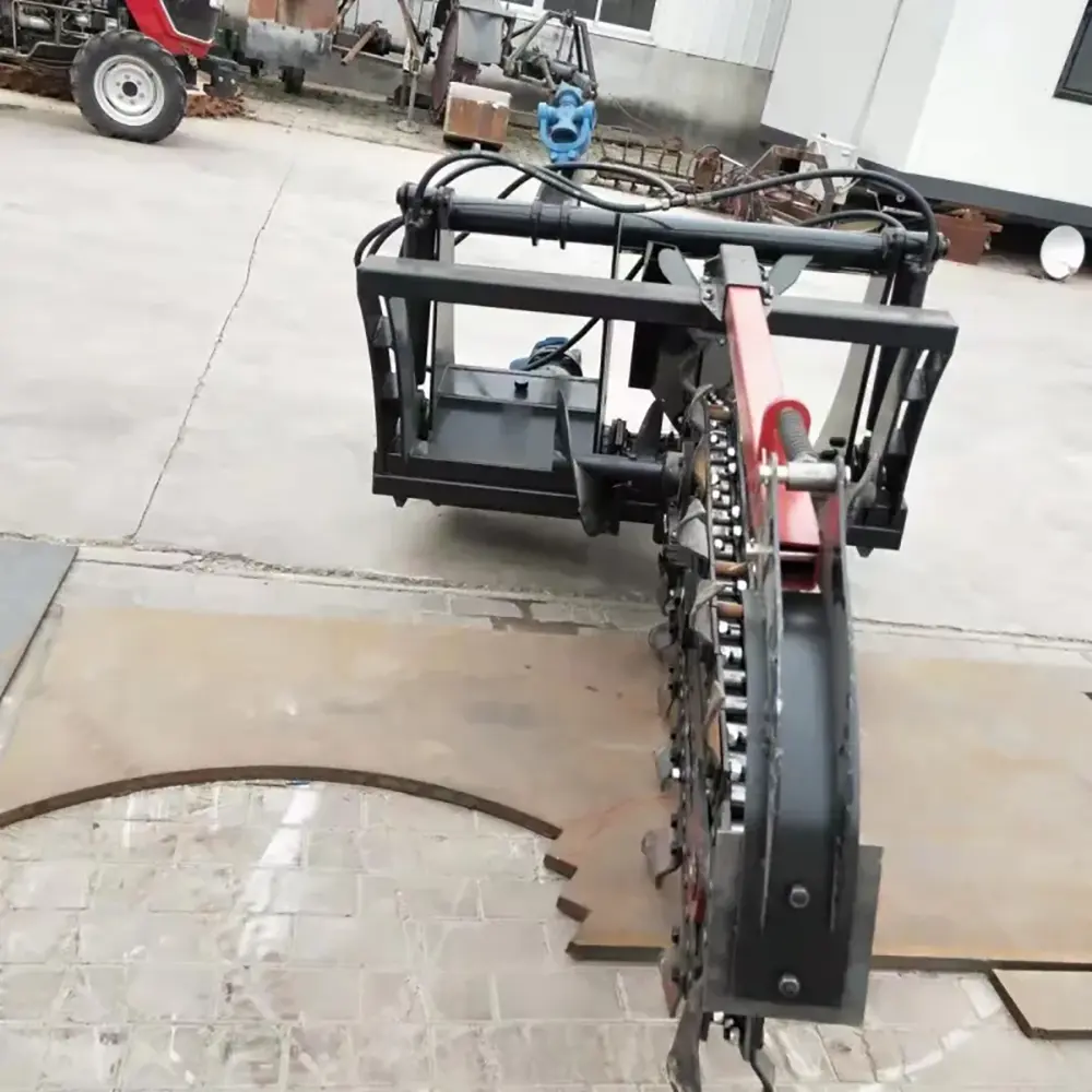 Tractor Mounted Chain Trencher Single Chain or Double Chain with Max 220cm Depth