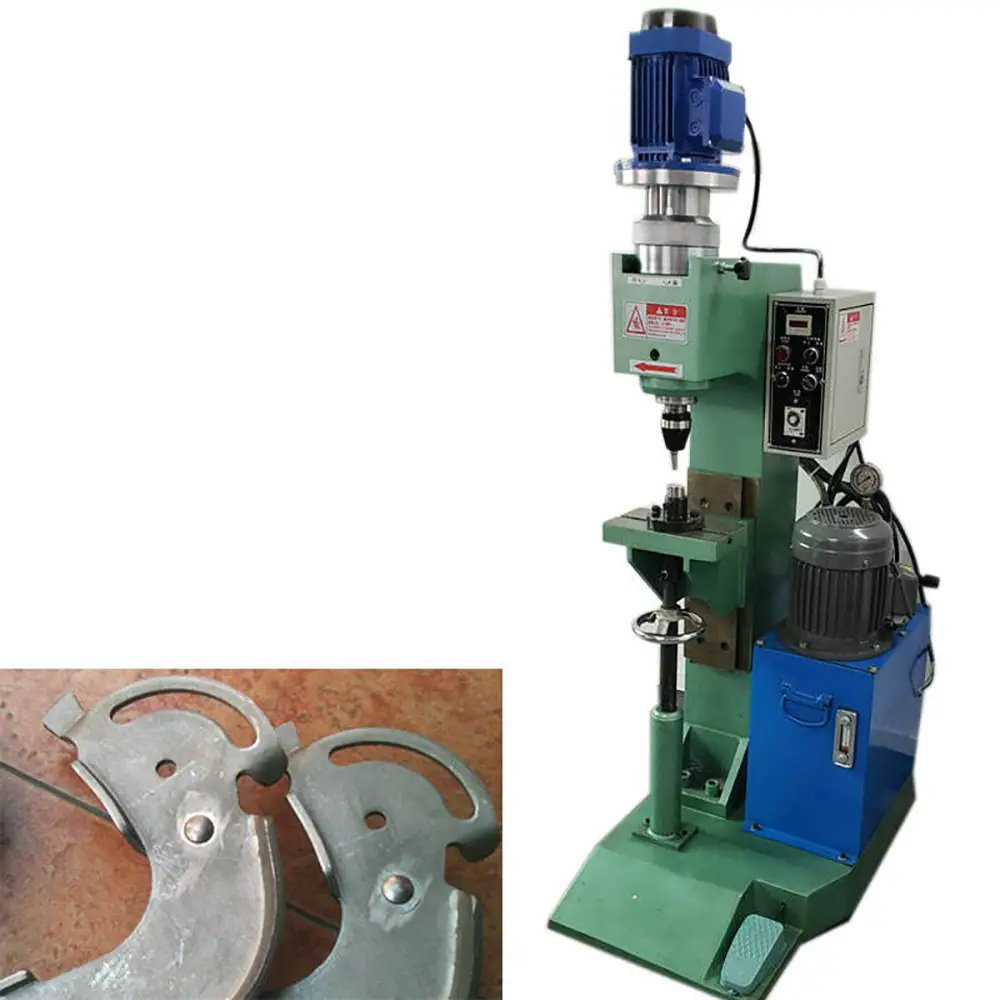 Single Head Hydraulic Riveting with Machine,New Condition for Pallet Collars SS Rivets Punching Riveting Motor