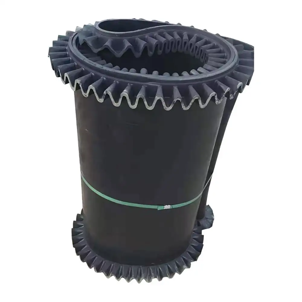 Corrugated Sidewall Conveyor Belt With Wave Rubber Walls