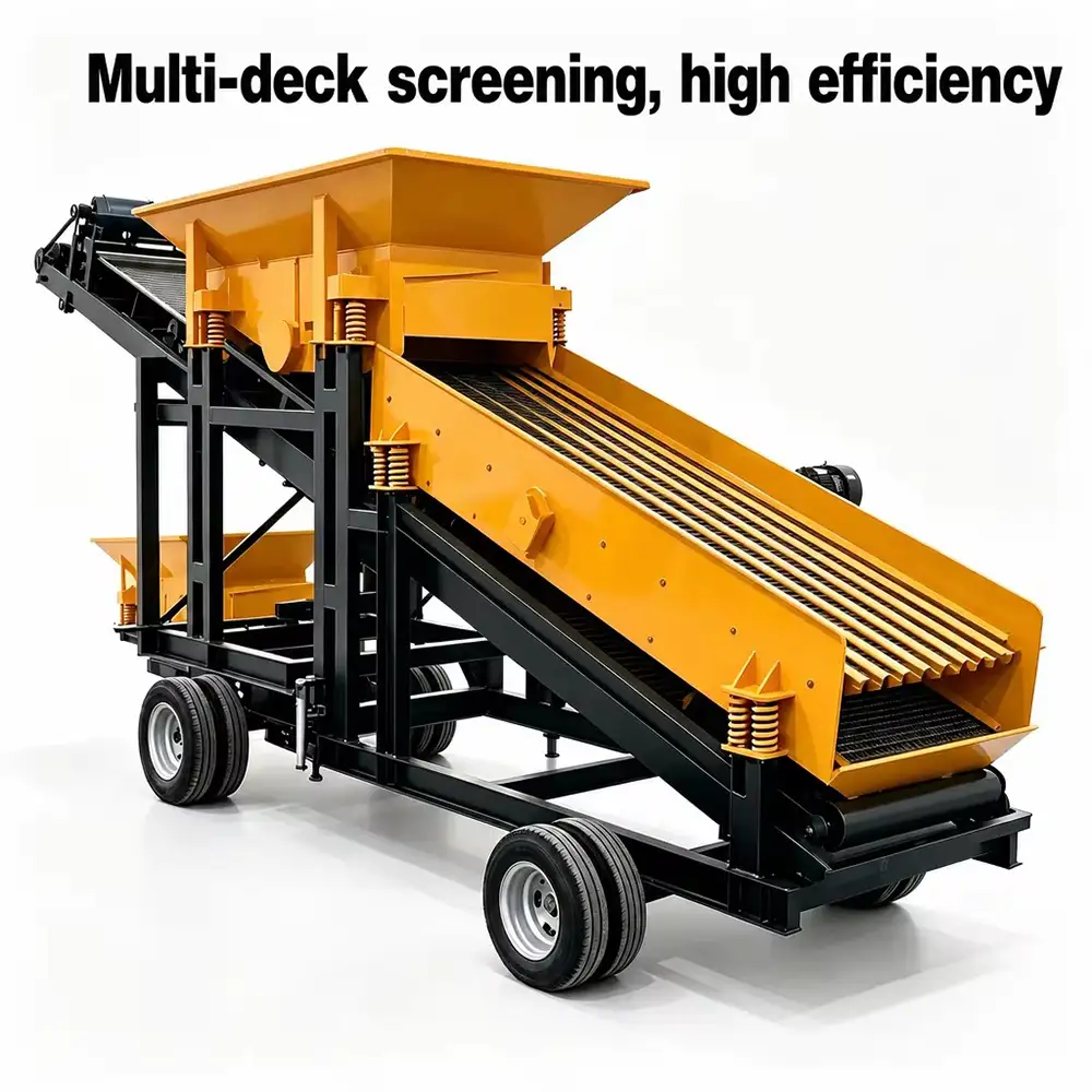 Vibrating Screen Machine, Mobile Vibrating Screen for Construction Waste